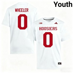 #0 Hosea Wheeler The Hoosier State White Youth Jersey Replica College Football 352269-934