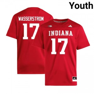#17 Jackson Wasserstrom Indiana Crimson Youth Jersey Game College Football 713189-151