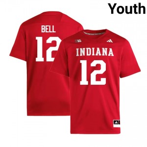 #12 Jacob Bell Indiana University Crimson Youth Jerseys 2025-26 College Football 980480-894
