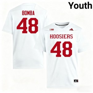 #48 James Bomba The Hoosier State White Youth Jersey Player College Football 326907-197