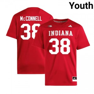 #38 Kaden McConnell Indiana Hoosiers Crimson Youth Jerseys Replica College Football 209303-928