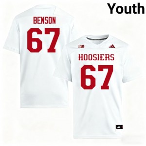 #67 Kahlil Benson Indiana Hoosiers White Youth Jerseys Game College Football 459377-157
