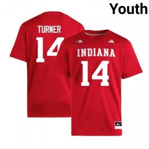 #14 Kaiden Turner The Hoosier State Crimson Youth Jersey Embroidery College Football 266445-228