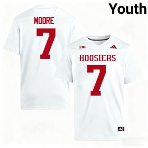 #7 Louis Moore Indiana Hoosiers White Youth Jersey University College Football 915859-213