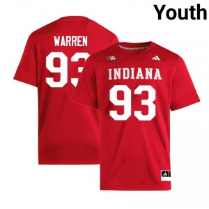 #93 Quinn Warren University of Indiana Crimson Youth Jerseys NCAA College Football 920436-146