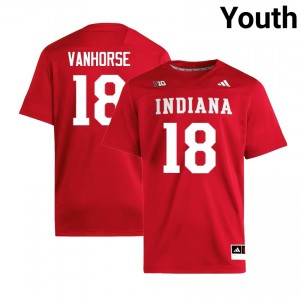 #18 Solomon Vanhorse Indiana University Crimson Youth Jerseys Replica College Football 815210-162