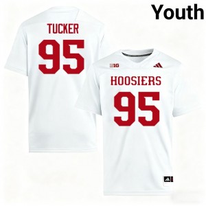 #95 Tyrique Tucker IU White Youth Jerseys Official College Football 334321-484